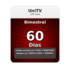 Card UNITV 60 dias Recarga UNITV 60 dias código PIN bimestral para 2 meses de streaming
