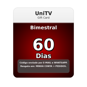 Recarga UNITV 60 dias código PIN bimestral para 2 meses de streaming