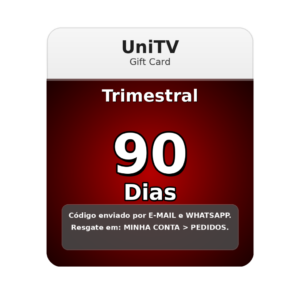 Card UNITV 90 dias Recarga UNITV 90 dias código PIN trimestral para 3 meses de streaming