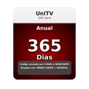Recarga UNITV 365 dias código PIN anual para 1 ano de streaming